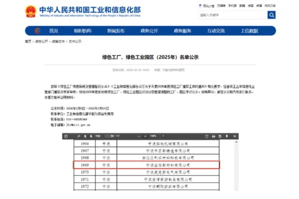 Honor | Jintian Copper was Rated as National Green Factory